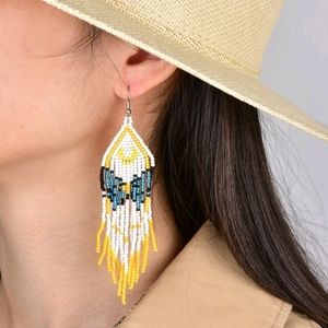 Beaded Butterfly Earrings
